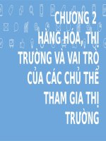 chương 2 hàng hóa thị trường và vai trò của các chủ thể tham gia thị trường