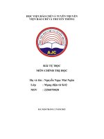 bài tự học môn chính trị học