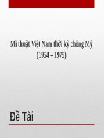 Tiểu Luận - Cơ Sở Văn Hóa - Đề Tài - Mĩ Thuật Việt Nam Thời Kỳ Chống Mỹ (1954 – 1975)