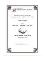 tiểu luận giữa kì đề tài công nghệ nhiên liệu và ứng