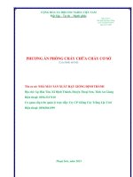 phương án phòng cháy chữa cháy cơ sở lưu hành nội bộ tên cơ sở nhà máy sản xuất hạt giống định thành