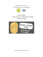 báo cáo nhóm tâm lý quản lý và nghệ thuật lãnh đạo ngũ quan về mắt