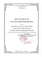 báo cáo đề xuất cấp giấy phép môi trường dự án nhà máy sản xuất thực phẩm