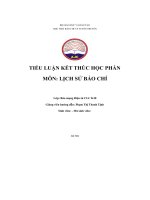 tiểu luận kết thúc học phần lịch sử báo chí