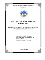 bài tập lớn môn kinh tế chính trị đề tài lợi tức và địa tô tư bản chủ nghĩa và liên hệ thực tiễn với việt nam