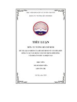 đề tài quan điểm của hồ chí minh về văn hóa đời sống và sự vận dụng vào xây dựng đời sống văn hóa ở nước ta hiện nay