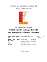 đồ án chuyên ngành thiết kế phân xưởng alkyl hóa với năng suất 250 000 tấnnăm