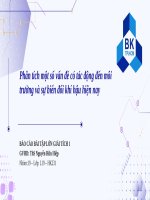 báo cáo bài tập lớn giải tích 1 phân tích một số vấn đề có tác động đến môi trường và sự biến đổi khí hậu hiện nay