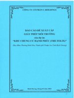 báo cáo đề xuất cấp giấy phép môi trường dự án khu chung cư hạnh phúc