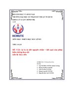 quan hệ biện chứng giữa nguyên nhân và kết quả