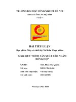 tiểu luận học phần máy và thiết bị chế biến thực phẩm đề tài quy trình sản xuất đào ngâm đóng hộp