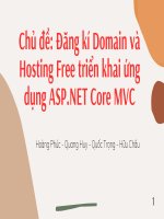 chủ đề đăng kí domain và hosting free triển khai ứng dụng asp net core mvc