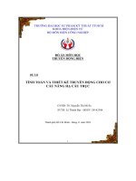 tính toán và thiết kế truyền động cho cơ cấu nâng hạ cầu trục
