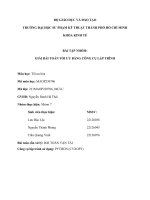 bài tập nhóm giải bài toán tối ưu bằng công cụ lập trình bài toán cần xử lý bài toán vận tải công cụ lập trình sử dụng python cvxopt