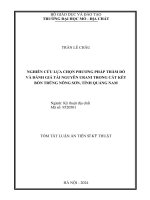 Tóm tắt: Nghiên cứu lựa chọn phương pháp thăm dò và đánh giá tài nguyên urani trong cát kết bồn trũng nông sơn, tỉnh quảng nam