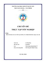 Chuyên đề thực tập tốt nghiệp: Phân tích cơ cấu vốn tại Công ty TNHH Thương mại Cầu Gỗ