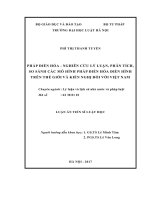 Luận án tiến sĩ luật học: Pháp điển hóa - Nghiên cứu lý luận, phân tích, so sánh các mô hình pháp điển hóa điển hình trên thế giới và kiến nghị đối với Việt Nam