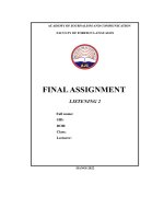 finalassignment listening 2