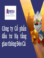 slide thuyết trình công ty cổ phần đầu tư hạ tầng giao thông đèo cả