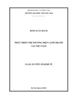 luận án tiến sĩ phát triển thị trường điện cạnh tranh tại việt nam