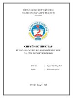 Chuyên đề thực tập: Nâng cao hiệu quả kinh doanh xuất khẩu tại công ty TNHH Vietlinkhair