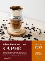 BÁO CÁO THỊ TRƯỜNG CÀ PHÊ QUÝ III - 2022