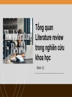 slide thuyết trình tổng quan literature review trong nghiên cứu khoa học