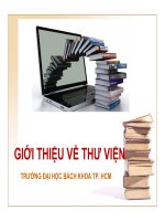 GIỚI THIỆU VỀ THƯ VIỆN TRƯỜNG ĐẠI HỌC BÁCH KHOA TP HCM ĐIỂM CAO