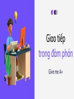 giao tiếp trong đàm phán give me a
