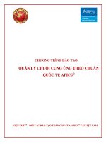 CHƠNG TRÌNH ĐÀO TẠO QUẢN LÝ CHUỖI CUNG ỨNG THEO CHUẨ N QUỐC TẾ APICS