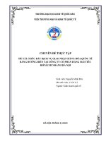 Chuyên đề thực tập: Thúc đẩy dịch vụ giao nhận hàng hóa quốc tế bằng đường biển tại công ty cổ phần Hàng Hải Tiêu Điểm chi nhánh Hà Nội