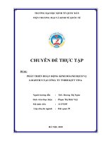 Chuyên đề thực tập: Phát triển hoạt động kinh doanh dịch vụ Logistics tại Công ty TNHH KJTT VINA