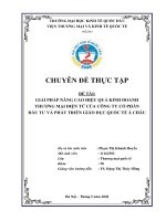 Chuyên đề thực tập: Giải pháp nâng cao hiệu qua kinh doanh thương mại điện tử của Công ty cổ phần đầu tư và phát triển giáo dục quốc tế Á Châu