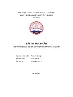 bài thi ppnckhxhvnvanh chị hãy nêu tên một đề tài nghiên cứu thuộc lĩnh vực khoa học xã hội và nhân văn xác định