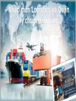thuyết trình Nhập môn Logistics và Quản lý chuỗi cung ứng