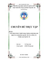 Chuyên đề thực tập: Giải pháp phát triển hoạt động kinh doanh dịch vụ logistics quốc tế của Công ty TNHH ASAP Quốc tế