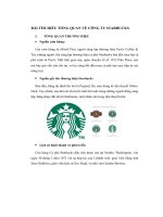 bài tìm hiểu tổng quan về công ty starbucks