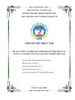 Chuyên đề thực tập: Nâng cao hiệu quả kinh doanh nhập khẩu tại công ty cổ phần sản xuất gỗ công nghiệp Việt Nam