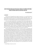 MỘT SỐ VẤN ĐỀ GIẢNG DẠY VIỆT NAM HỌC TRONG CÁC TRƯỜNG PHỔ THÔNG THUỘC HỆ THỐNG GIÁO DỤC VINSCHOOL HIỆN NAY