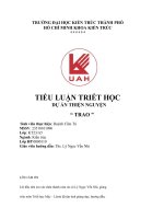 tiểu luận triết học dự án thiện nguyện trao