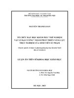luận án tiến sĩ khoa học giáo dục tổ chức dạy học khám phá thí nghiệm vật lí đại cương nhằm phát triển năng lực thực nghiệm của sinh viên sư phạm