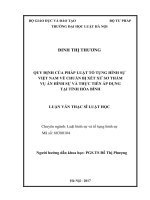 Luận văn thạc sĩ luật học: Quy định của pháp luật tố tụng hình sự Việt Nam về chuẩn bị xét xử sơ thẩm vụ án hình sự và thực tiễn áp dụng tại tỉnh Hòa Bình