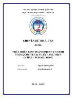 Chuyên đề thực tập: Phát triển kinh doanh dịch vụ thanh toán quốc tế tại ngân hàng TMCP Á Châu - PGD Kim Đồng
