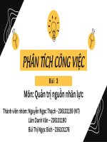 tiểu luận phân tích công việc khái niệm và lợi ích của phân tích công việc