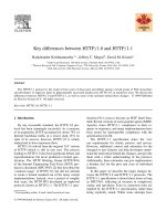 ELSEVIER KEY DIFFERENCES BETWEEN HTTP=1 0 AND HTTP= 1 1