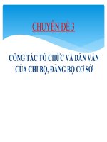 Bài 3 chương trình bồi dưỡng nghiệp vụ công tác Đảng dành cho bí thư chi bộ và cấp Ủy viên cơ sở