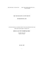 khoá luận tốt nghiệp đại học vấn đề giáo dục lối sống nhân văn cho giới trẻ việt na trên báo mạng điện tử hiện nay