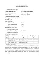 ĐỀ CƯƠNG HỌC PHẦN QUẢN TRỊ DOANH NGHIỆP