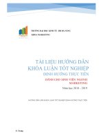 HƯỚNG DẪN LÀM KHÓA LUẬN TỐT NGHIỆP ĐỊNH HƯỚNG THỰC TIỄN