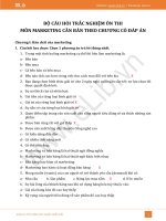 BỘ CÂU HỎI TRẮC NGHIỆM ÔN THI MÔN MARKETING CĂN BẢN THEO CHƯƠNG, CÓ ĐÁP ÁN